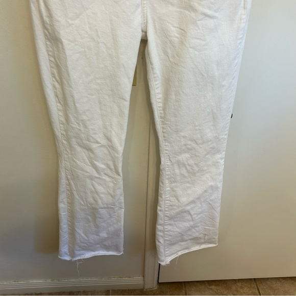 PAIGE White Laurel Canyon High Rise Flare Bootcut Jeans Size 30 Raw Hem - Picture 6 of 12